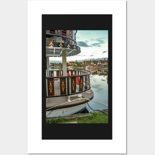 Boat on the River Bure in Horning, Norfolk Posters and Art